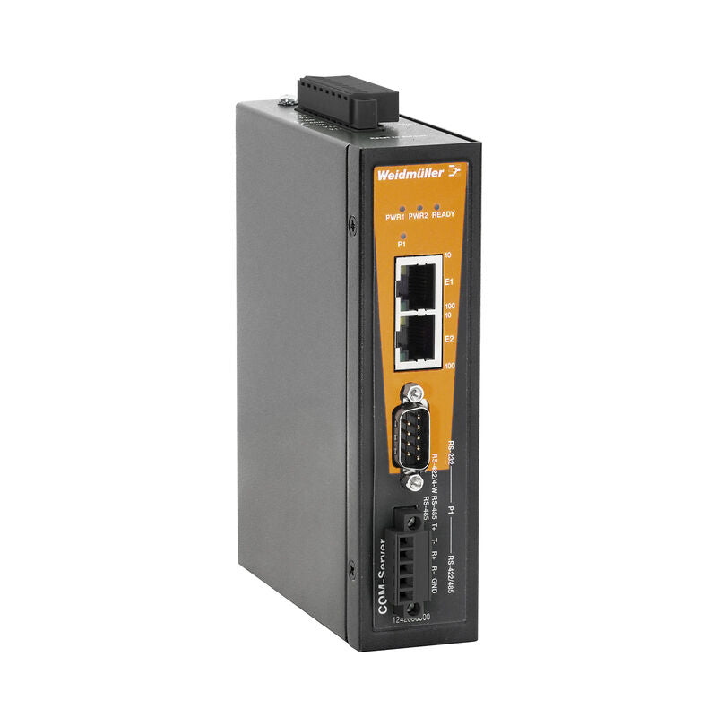 Convertidor Serial / Ethernet, 2x RJ45, 1x DB9 (RS-232), 1x Bornera (RS-422/485), IP30, 0 °C…60 °C