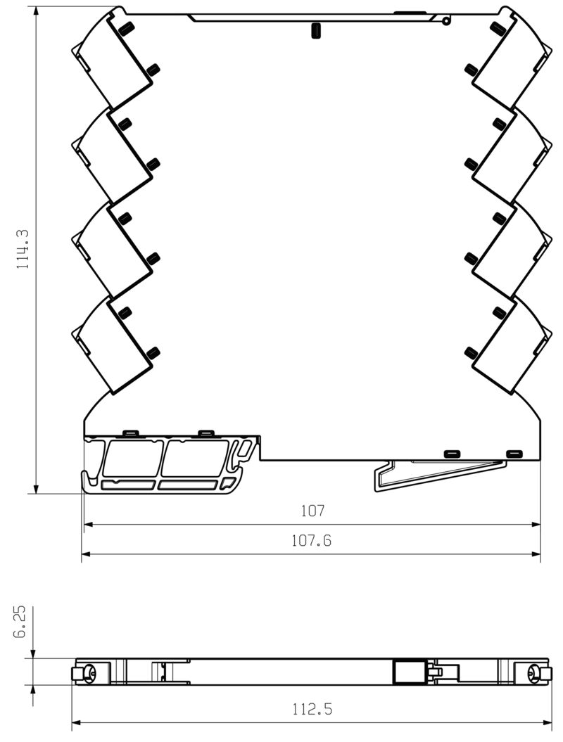 Convertidor de Señal de Temperatura PT100 ACT20M-RTI-AO-S