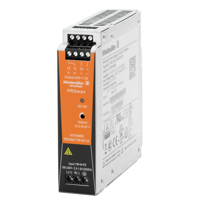 Fuente de Poder PRO MAX 72 W, 24 V, 3 A