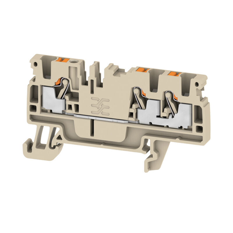 Borne de Paso PUSH IN 2,5 mm², 800 V, 24 A, Beige Oscuro