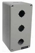 Caja Botonera ABS P3/0322-C CZ 80x160x85 mm Gris 3 Agujeros 22 mm