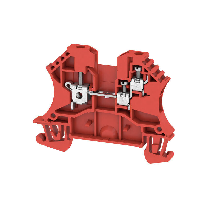 Borne de Conexión 2,5 mm², 800 V, 24 A, Rojo, Conexión Brida-Tornillo
