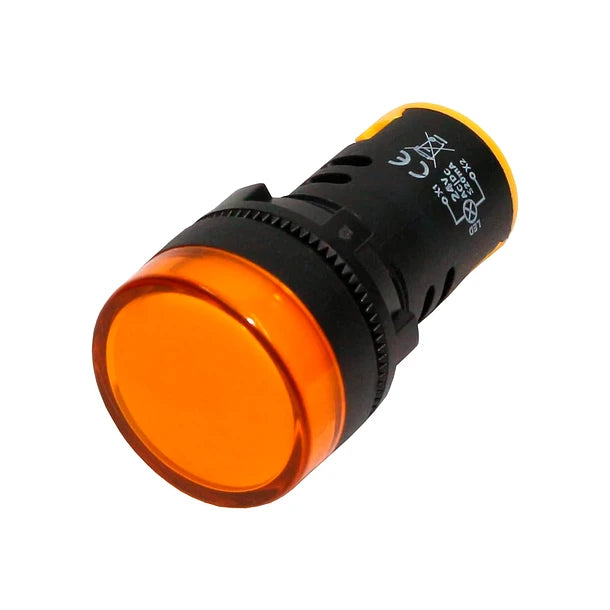 Lámpara de Señalización 22 mm Amarilla SM 22/13 125 VCA Monobloque