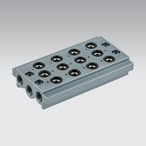 Base Múltiple Para Válv. Serie 70 EPN G1/8" 4 Pos