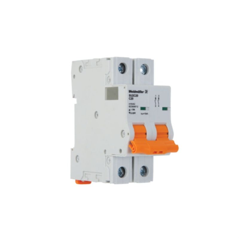 Interruptor Automático MCB 1077, 2P, Curva C, 10 A, AC/DC