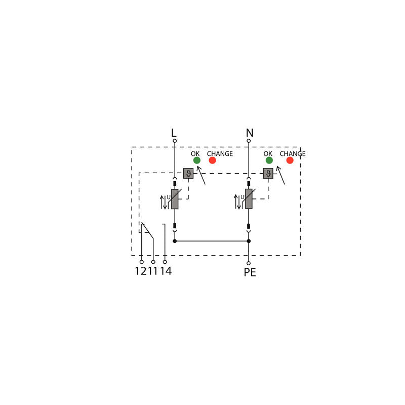 Descargador de Sobretensión VPU AC II+III 2 R 275/20 S