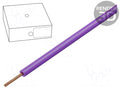 Cable De Control H07V-K AWG16 1x1.5 mm² OD 2.95 mm Violeta