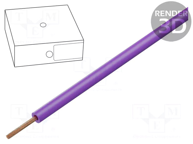 Cable De Control H07V-K AWG16 1x1.5 mm² OD 2.95 mm Violeta