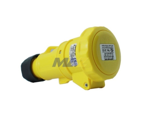Base Aérea Hembra IP67 2P+T 4H 16A 110–130V Amarilla