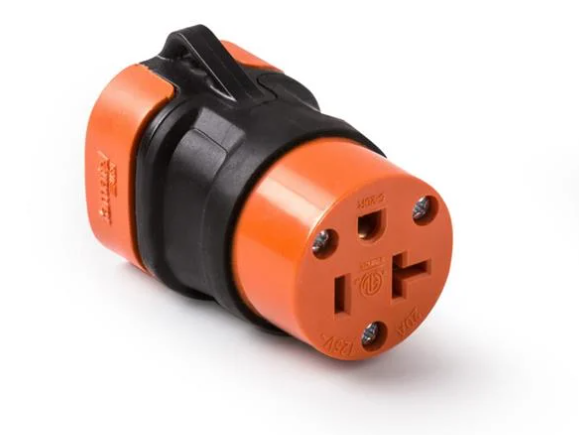 Tomacorriente Hembra 3P 15A 125V NEMA 5-15R Con Agarradera De Goma