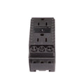 Toma Corriente Doble 15 A, 120 V, Montaje en Riel DIN, Negro