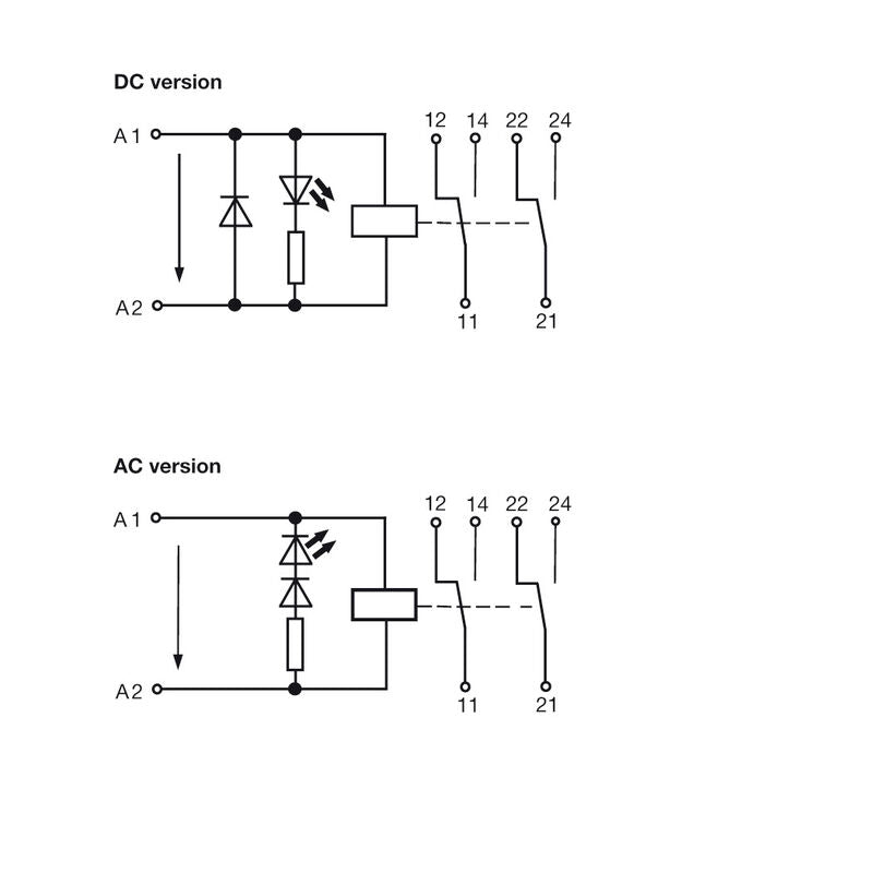 Módulo de Relay con LED, 2 Contactos, 24 VDC, 8 A, Conexión Tornillo