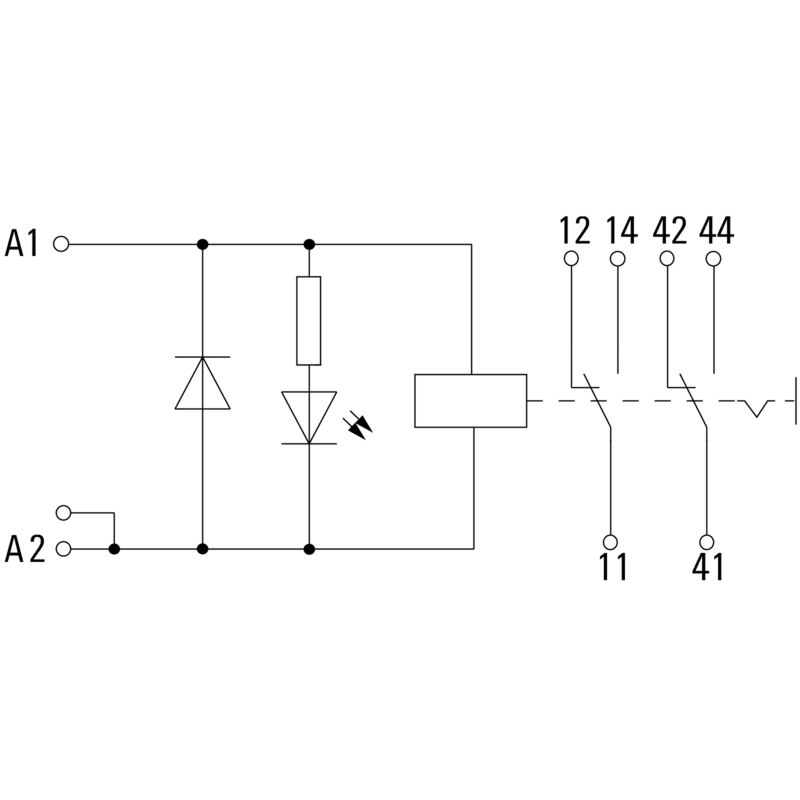 Módulo de Relay DPDT con LED, 24 VDC, 12 A, Conexión Tornillo