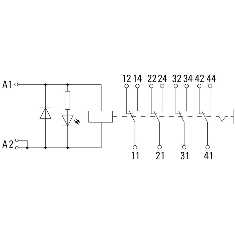 Módulo de Relay 3PDT con LED, 24 VDC, 6 A, Conexión Tornillo