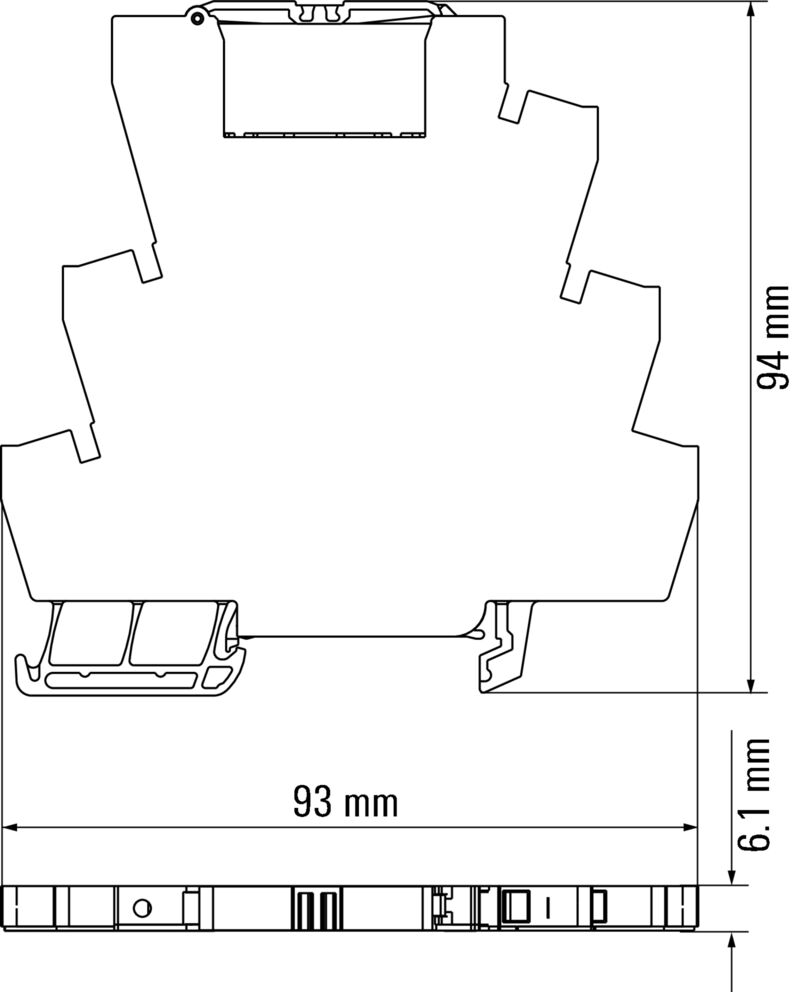 Relé de Estado Sólido 24 VDC, 3–48 VDC, 0.1 A, Conexión Tornillo