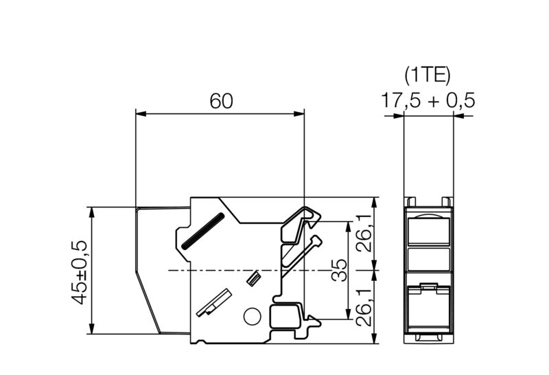 Conector Jack Ethernet RJ45, Montaje en Riel DIN, IP20, CAT6 Weidmuller