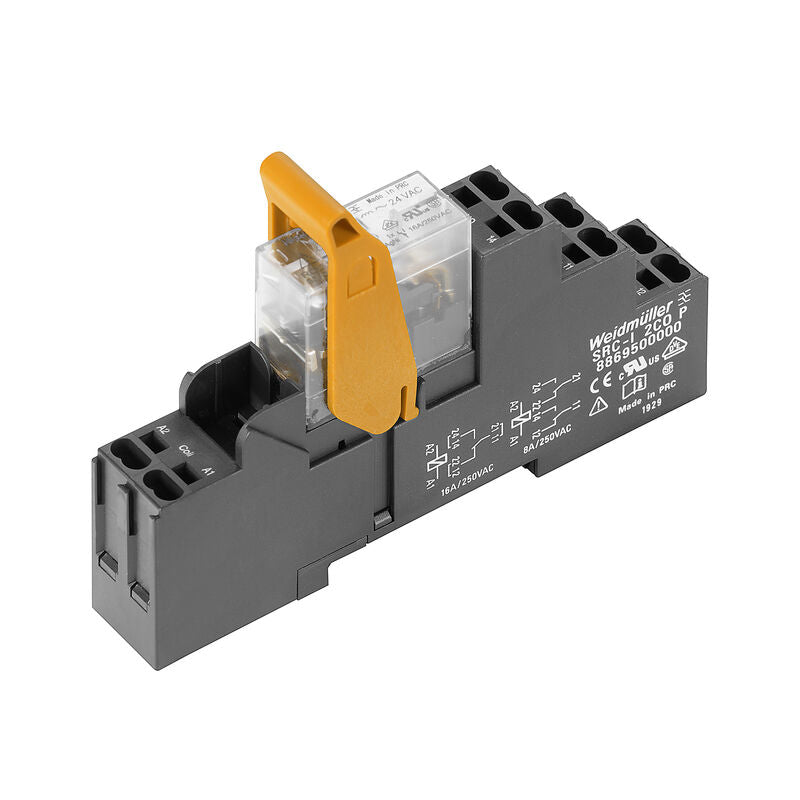 Módulo Relay DPDT, 2 Contactos, 24 VDC, 8 A, Conexión Spring Terminal
