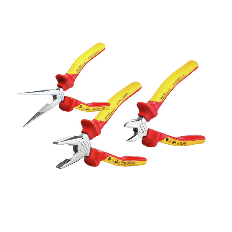 Set de Herramientas Aisladas (Alicate, Pinza de Punta, Cortadora)