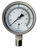 Manómetro de Presión 4", Conexión 1/4", 150 PSI