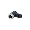 Conector hembra curvo 1/2" 3 pines IP67 negro E11795