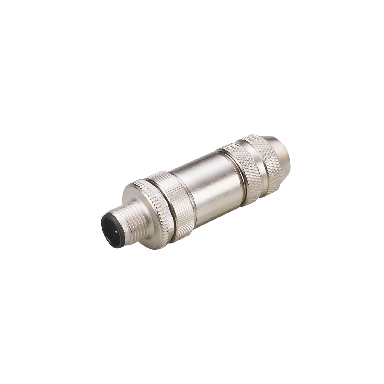 Conector macho M12 zinc niquelado bornes roscados E12289