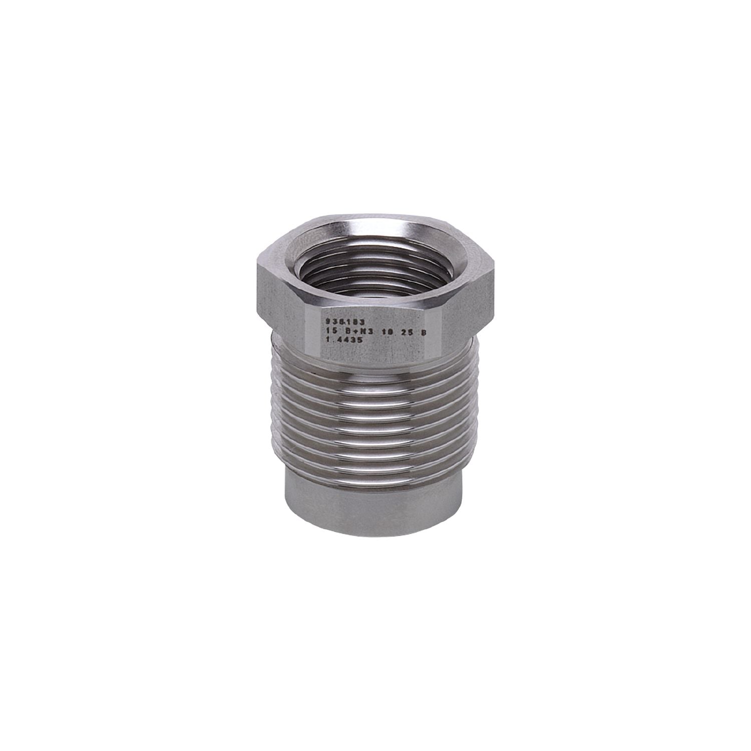 Adaptador roscado G 1/2" a G 3/4" acero inoxidable 316L E43302