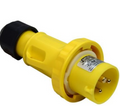 Clavija Aérea Macho IP67 2P+T 4H 16A 100–130V Amarilla
