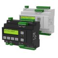Relé Programable 24 VDC, 8DI + 8DO + 4AI + 2AO, LCD, 2×RS485