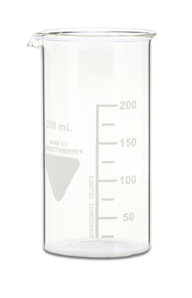Vaso de Precipitados 250 ml, Vidrio Borosilicato con Graduación y Pico