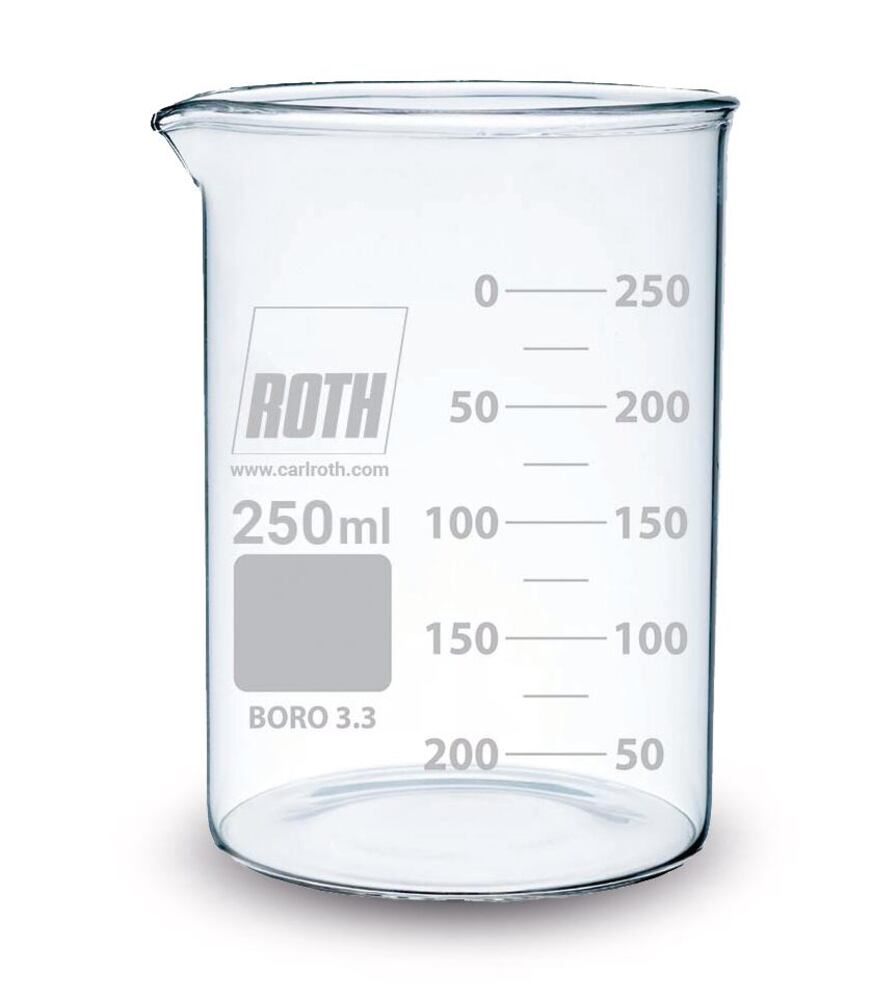 Vaso de Precipitados Bajo 800 ml, Vidrio Borosilicato con Graduación y Pico