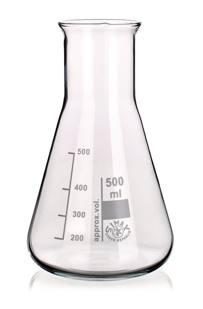 Matraz Erlenmeyer Graduado 100 ml, Vidrio Borosilicato 3.3