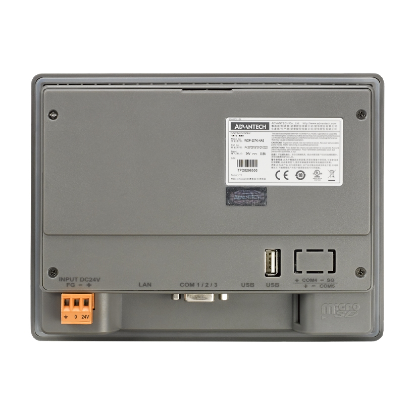 HMI 7" WVGA, 64MB/128MB, 3 Seriales, Ethernet – ADVANTECH