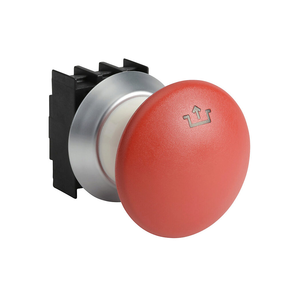 Botón para Comando 22 mm Verde con Base – 1 NO – REB2/05 + E111